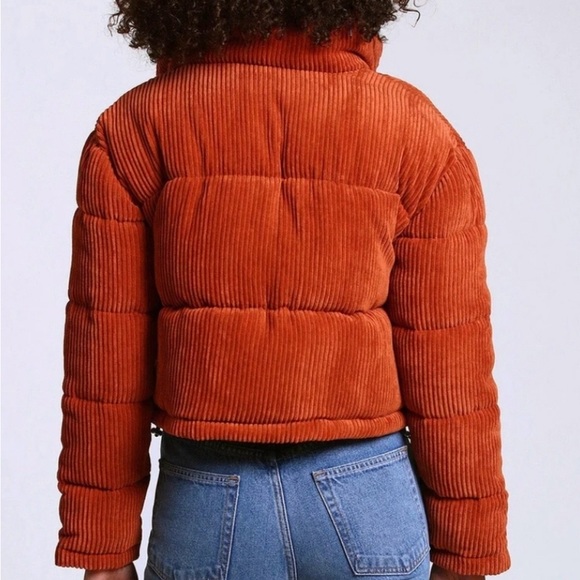 NWT 7 for All Mankind Corduroy Cropped Puffer Jacket Size S - Picture 5 of 16